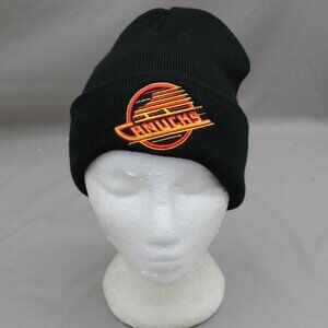 Vancouver Canucks Tqoue - Speeding Skate Logo on Black - Adult Stretch Fit